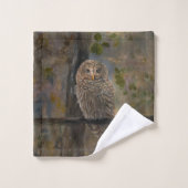 Barred Owl Bad Handdoek (Wasdoekje)