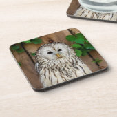 Barred Owl Bier Onderzetter (Linkerzijde)