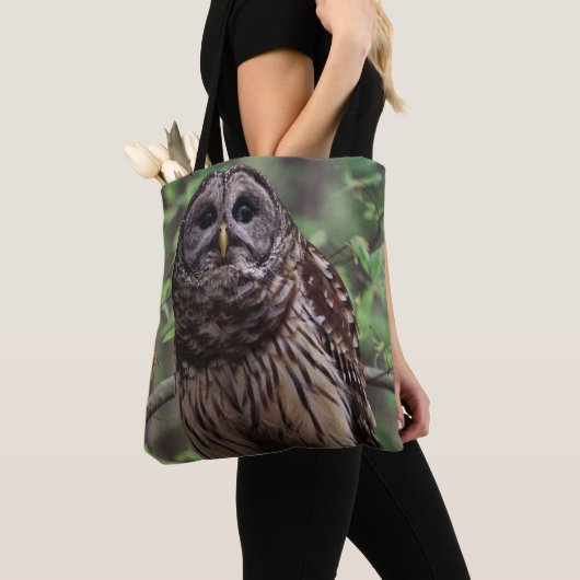 Barred Owl Canvas tas (Dichtbij)