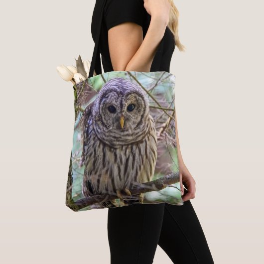 Barred Owl Canvas tas (Dichtbij)
