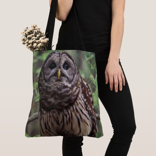 Barred Owl Canvas tas (Dichtbij)