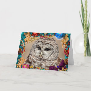 Barred Owl Christmas Kaart