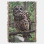 Barred Owl Deken (Voorkant Verticaal)
