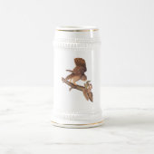 Barred Owl en Happy Squirrel Audubon Art Bierpul (Center)