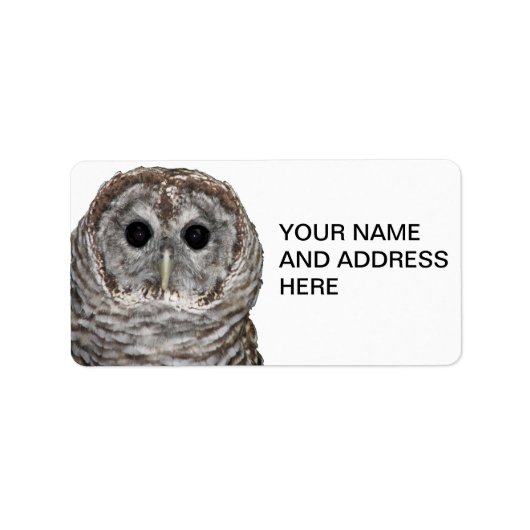 Barred Owl Etiket (Voorkant)