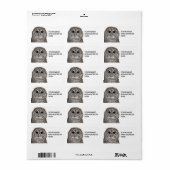 Barred Owl Etiket (Full Sheet)