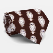 Barred Owl Hoot Owl Brown Natuur Lover Stropdas (Opgerold)