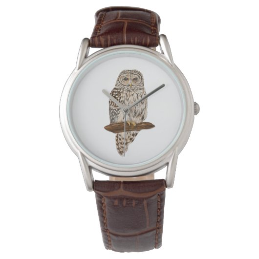 Barred Owl Horloge (Voorkant)