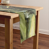 Barred Owl in Tree Abstract Impressionisme Korte Tafelloper (Voorbeeld)