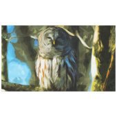 Barred Owl in Tree Abstract Impressionisme Tafelkleed (Voorkant (Horizontaal))