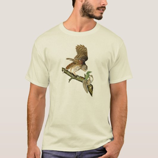 Barred Owl John James Audubon Birds of America T-shirt (Voorkant)