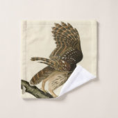 Barred Owl, John James Audubon's Birds of America Bad Handdoek (Wasdoekje)