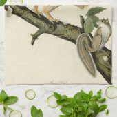 Barred Owl, John James Audubon's Birds of America Theedoek (Gevouwen)