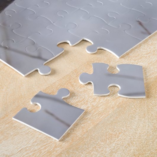 Barred Owl met lichte sneeuwval Legpuzzel (Zijkant)