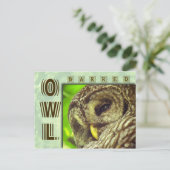 Barred Owl of Hoot Owl Briefkaart (Staand voorkant)