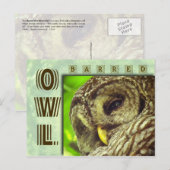 Barred Owl of Hoot Owl Briefkaart (Voorkant / Achterkant)