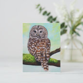 Barred Owl Painting Briefkaart (Staand voorkant)