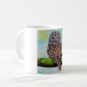 Barred Owl Painting Koffiemok (Voorkant links)