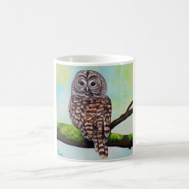 Barred Owl Painting Koffiemok