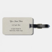 Barred Owl Pastel Digital Oilschilderij Bagagelabel (Achterkant horizontaal)