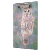 Barred Owl Pastel Digital Oilschilderij Klembord (Links)