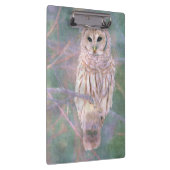 Barred Owl Pastel Digital Oilschilderij Klembord (Rechts)