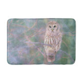Barred Owl Pastel Oilschilderij Badmat (Voorkant)