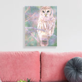 Barred Owl Pastel Oilschilderij Canvas Afdruk (Insitu (Woonkamer))