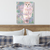 Barred Owl Pastel Oilschilderij Canvas Afdruk (Insitu (Slaapkamer))