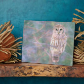 Barred Owl Pastel Oilschilderij Fotoplaat (Zijkant)