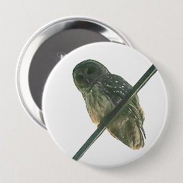 Barred Owl Ronde Button 4,0 Cm