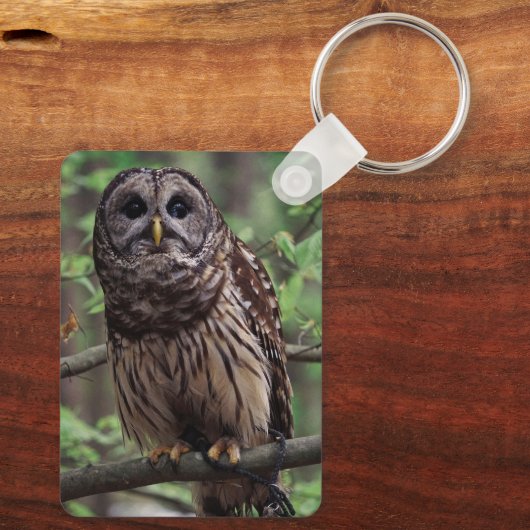 Barred Owl Sleutelhanger (Achterkant)