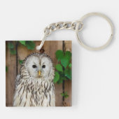 Barred Owl Sleutelhanger (Achterkant)