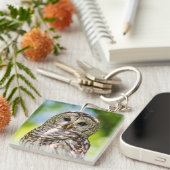 Barred Owl Sleutelhanger (Voorkant Rechts)