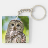 Barred Owl Sleutelhanger (Achterkant)