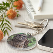 Barred Owl Sleutelhanger (Voorkant Rechts)