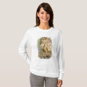 Barred Owl (Strix varia), doorboord in de cyperboo T-shirt (Voorkant volledig)