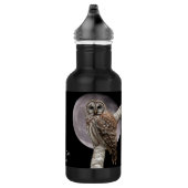 Barred Owl tegen een volle maan mok Waterfles (Rechts)