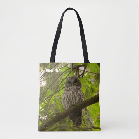 Barred Owl Tote Bag (Voorkant)
