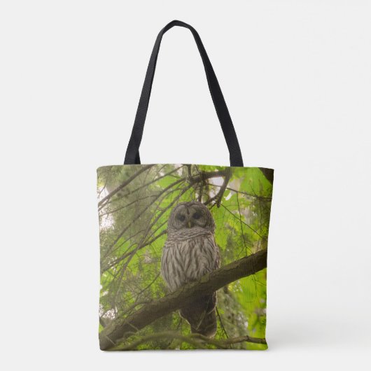 Barred Owl Tote Bag (Achterkant)
