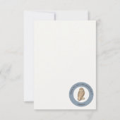 Barred Owl - Verjaardag of ander feestthema evenem Bedankkaart (Achterkant)