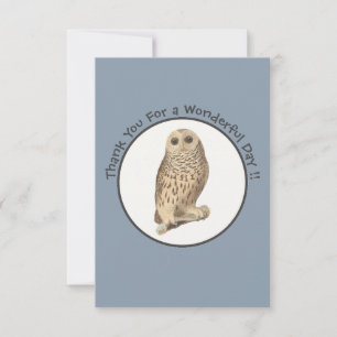 Barred Owl - Verjaardag of ander feestthema evenem Bedankkaart