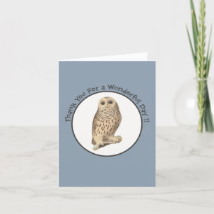Barred Owl - Verjaardag of ander feestthema evenem Bedankkaart