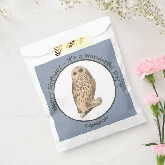 Barred Owl - Verjaardag of ander feestthema evenem Bedankzakje (Gezegeld)