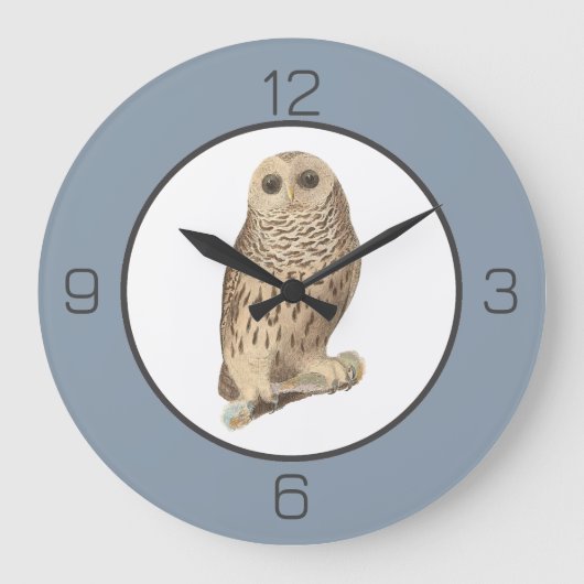 Barred Owl - Verjaardag of ander feestthema evenem Grote Klok (Voorkant)