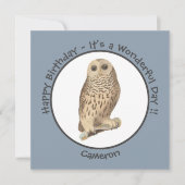 Barred Owl - Verjaardag of ander feestthema evenem Kaart (Voorkant)