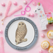 Barred Owl - Verjaardag of ander feestthema evenem Papieren Bordje (Feest)