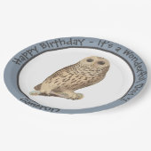 Barred Owl - Verjaardag of ander feestthema evenem Papieren Bordje (Gekanteld)