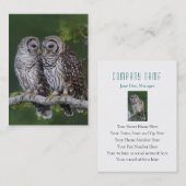 Barred Owls Birder's Wildlife Visitekaartje (Voorkant / Achterkant)