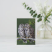 Barred Owls Birder's Wildlife Visitekaartje (Staand voorkant)